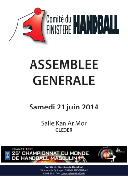 ASSEMBLEE GENERALE - US Chateauneuf Handball