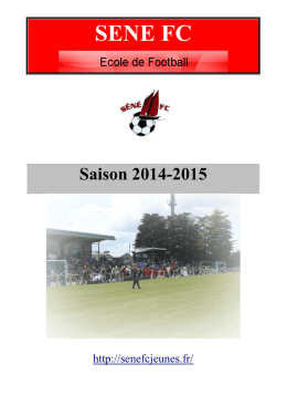 Plaquette 2014/2015 - Site du SENE FC Jeunes U6 à U19