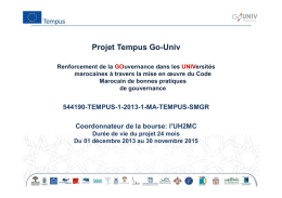 Projet Tempus Go-Univ - Université Hassan II Mohammedia