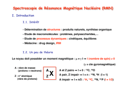 Spectroscopie de Résonance Magnétique Nucléaire (RMN) Z A
