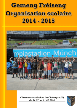 Classe verte &agrave; Aschau im Chiemgau (D) du 04.07. au