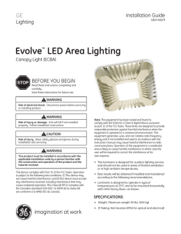 GE LED Evolve ECBA Area Light — Installation Guide