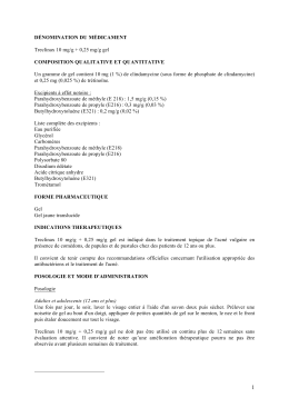 DÉNOMINATION DU MÉDICAMENT Treclinax 10 mg/g + 0