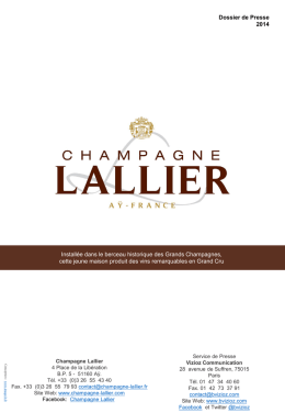 Dossier de presse Champagne Lallier 2014