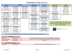 PLANNING HIVER 2014-‐15