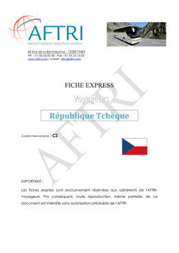 Fiche AFTRI 2014 République Tchèque ( PDF