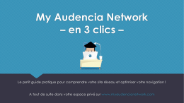 My Audencia Network - en 3 clics -