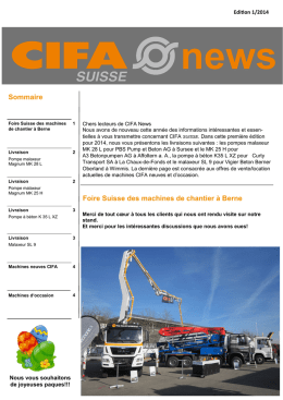 Cifa News 2014 Edition 1 - CIFA