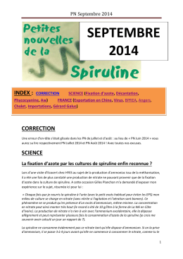 PN Septembre 2014 - spiruline france