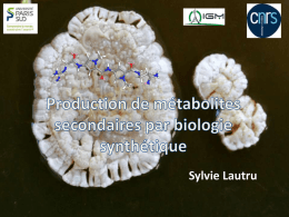 Production de métabolites secondaires par biologie
