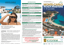 réservation - Masters de Monte Carlo