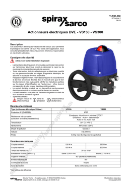 Actionneurs électriques BVE - VS150 - VS300