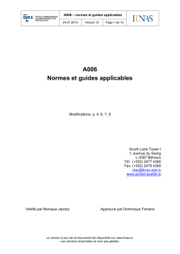 A006 Normes et guides applicables - Institut luxembourgeois de la