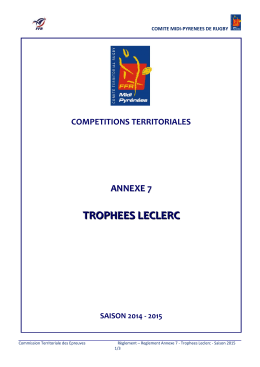 Annexe 7 - REGLEMENT TROPHEES LECLERC