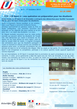 N°7 - Comité régional du sport universitaire de Grenoble