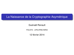 La Naissance de la Cryptographie Asymétrique - PolSys