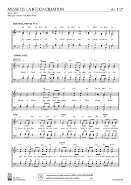 MESSE DE LA R&Eacute;CONCILIATION AL 137