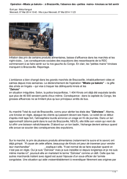 Opération «Mbata ya bakolo - Développer Autrement le Congo(DAC