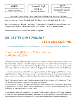 les gestes qui soignent i gesti che curano