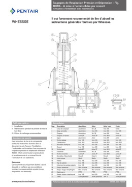 Whessoe Safety and Relief Valves, Figure 4020A Open Vent Spring