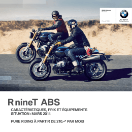 Listes des prix et equipements R nineT ABS/DTC (PDF, 406 kb)