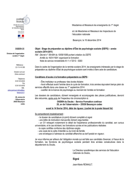 Note DEPS - Académie de Besançon