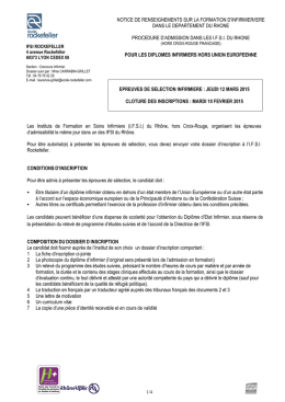 Notice info INFIRMIER HORS UE 2015