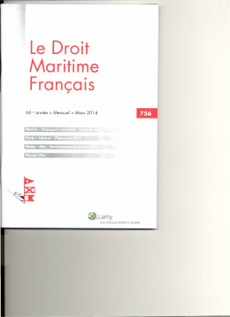 Le Droit Maritime Francais