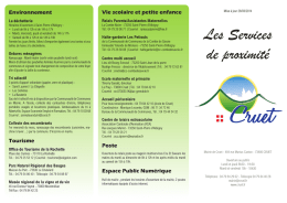 plaquette - Mairie de Cruet