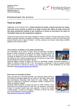 en piste! (PDF) - Hotelplan Suisse