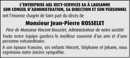 Monsieur Jean-Pierre ROSSELET