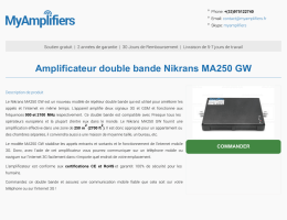 Amplificateur double bande Nikrans MA250 GW