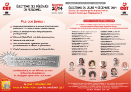 Trombinoscope élections 2014 - Cgt CHU Clermont