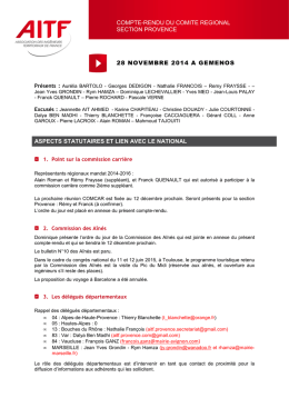 CR Comité régional 28 novembre 2014