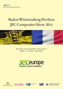 Baden-Württemberg Pavilion JEC Composites Show 2014