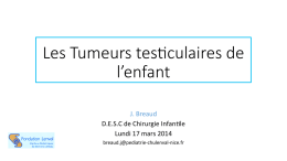 Tumeurs Testiculaires - Bréaud - 17-03-2014