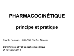 Pharmacocinétique - Recherche Clinique Paris Descartes Necker