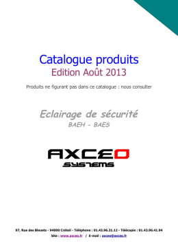 Catalogue produits
