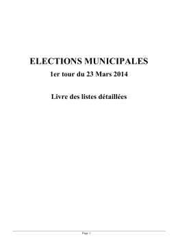 elections municipales 2014 t1 liste detaillee - Saint