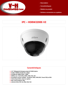 IPC – HDBW2200E-V2 Caractéristiques