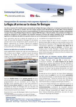 Le Regio 2N arrive sur le r&eacute;seau Ter Bretagne
