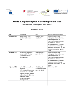Année européenne pour le développement 2015