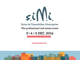 Téléchargez la présentation SIMI 2014