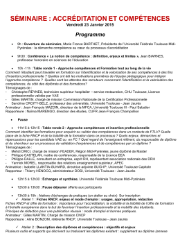 programme du seminaire - Université de Toulouse