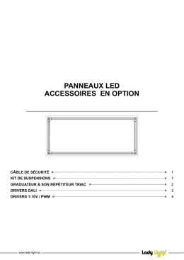 PANNEAUX LED ACCESSOIRES EN OPTION