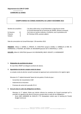 COMPTE RENDU DU 09 12 2013