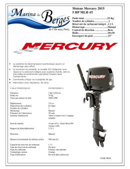 Moteur Mercury 2015 5 HP MLH 4T