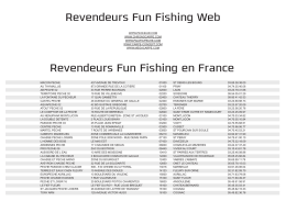 Revendeurs Fun Fishing en France Revendeurs Fun