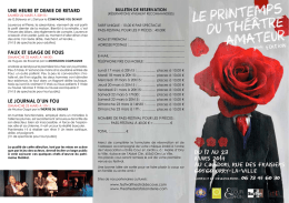 "Le Printemps du Théâtre Amateur". - Festival Théâtral de Coye