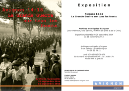 Avignon 14-18 La Grande Guerre sur tous les fronts Exposition